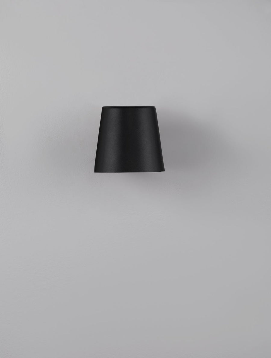 Applique extérieure OVI noire, verre