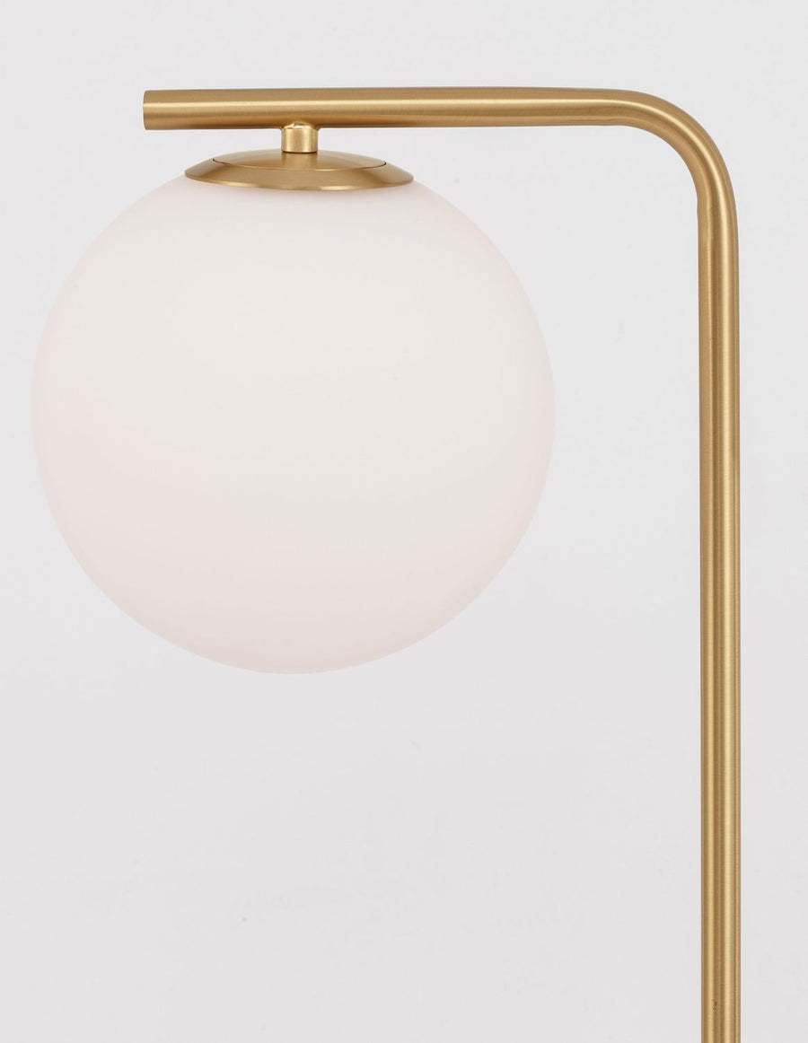 Lampadaire Alvarez doré, verre