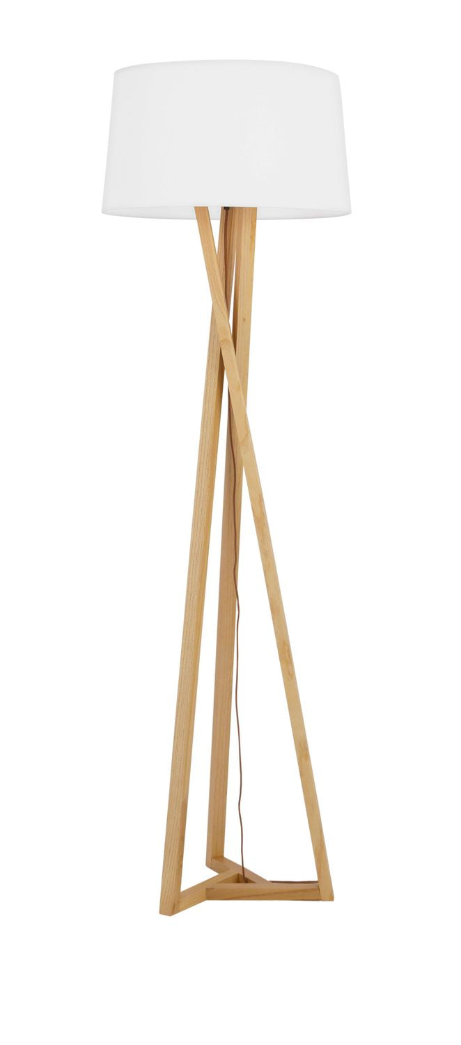 Lampadaire Salino bois, H 164 cm