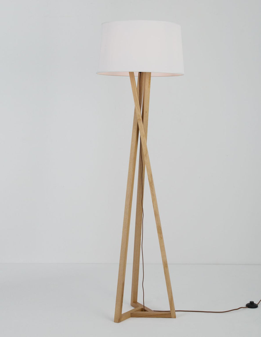 Lampadaire Salino bois, H 164 cm