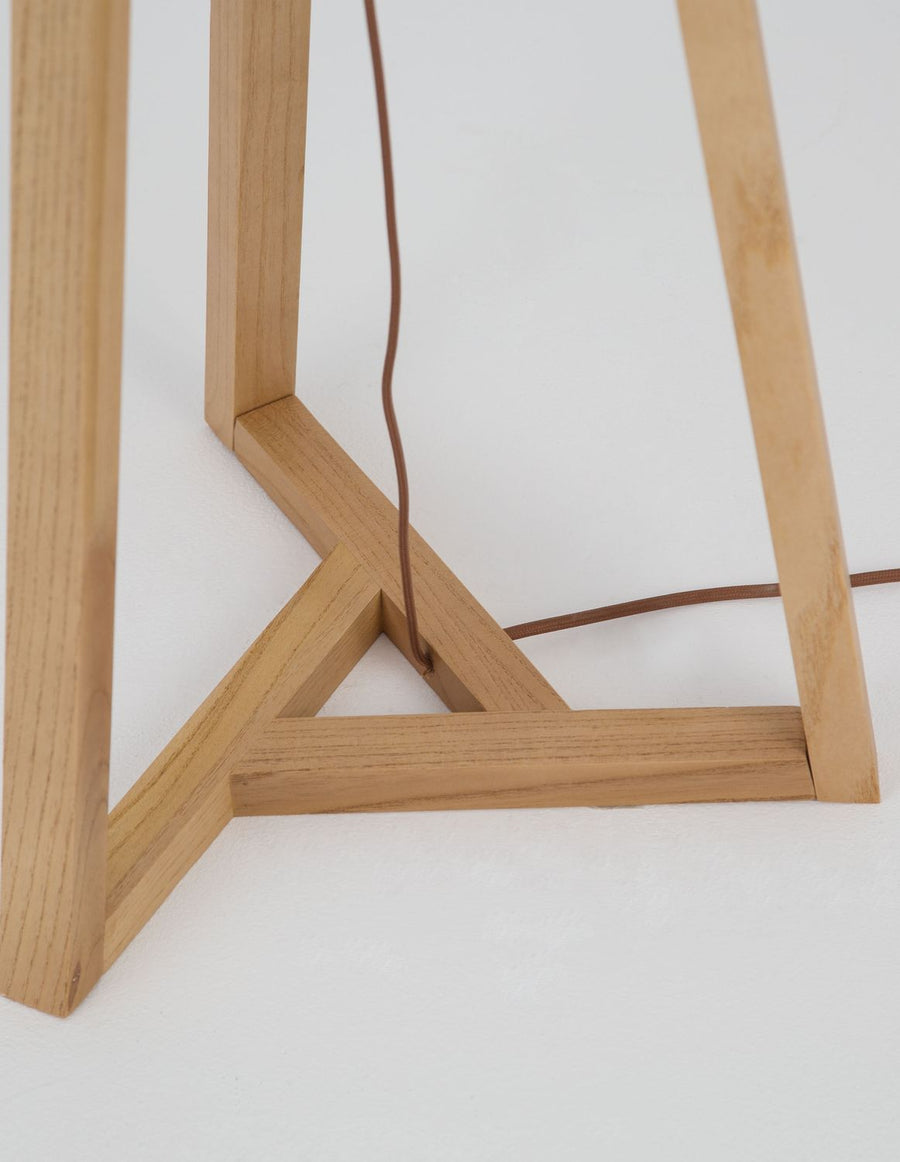 Lampadaire Salino bois, H 164 cm