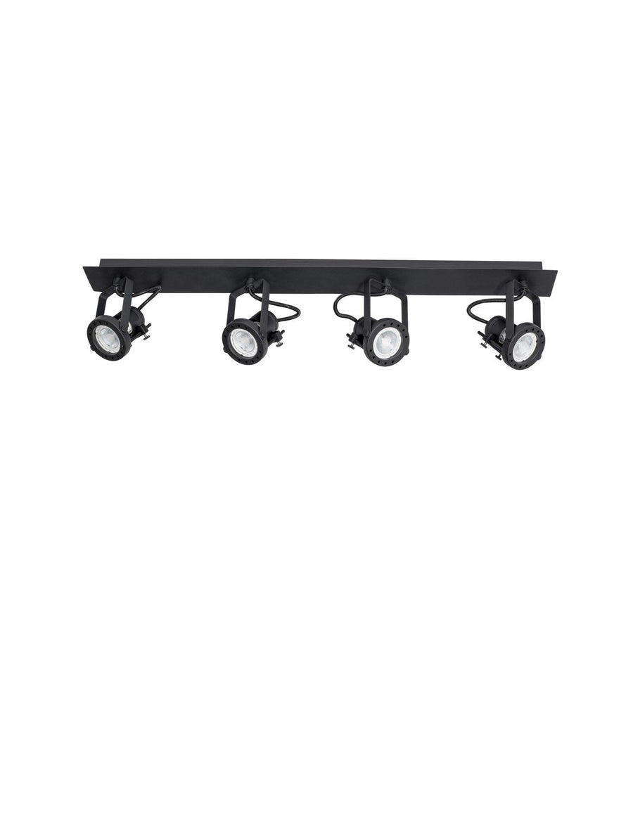 Plafonnier Salva 4 lumières noir
