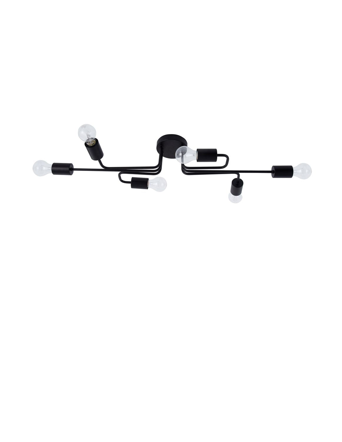Plafonnier Granso 6 lumières noir