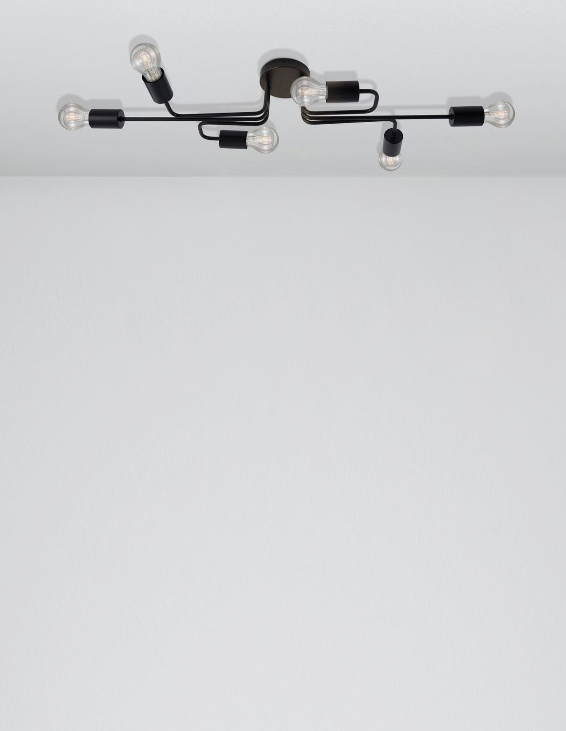 Plafonnier Granso 6 lumières noir