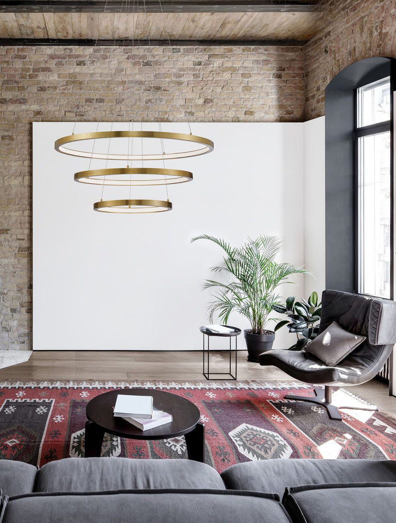 Suspension Empatia laiton, H 150 cm