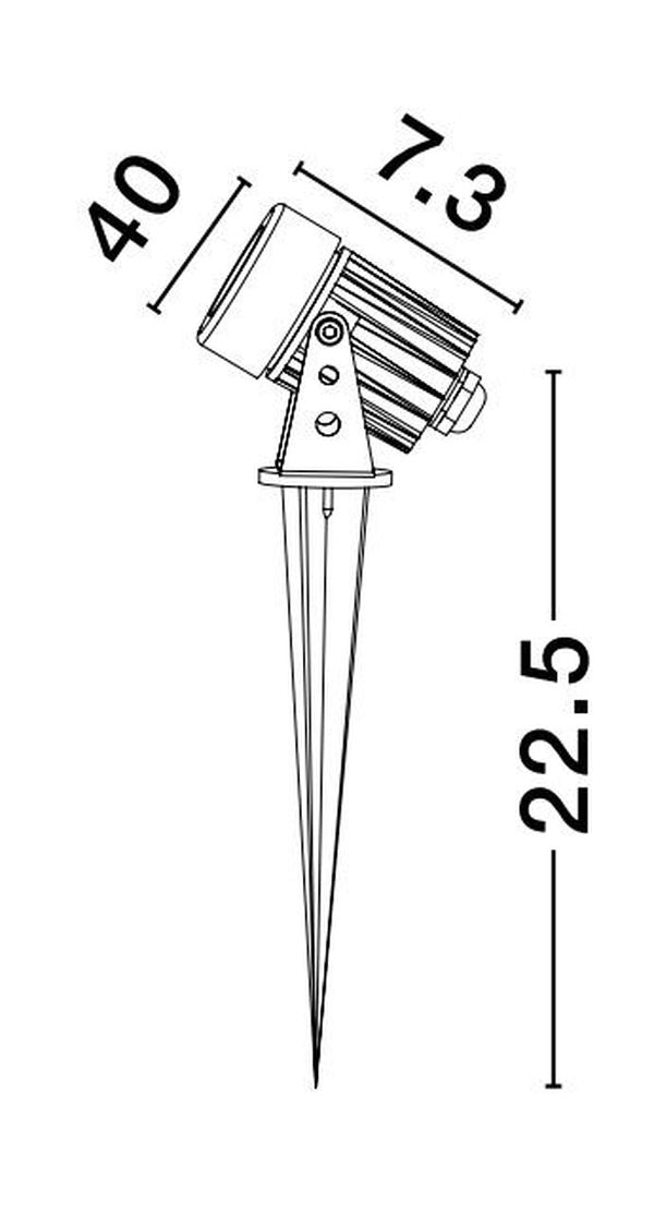 Projecteur extérieur Calix noir, verre