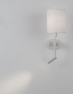 Applique murale Yama 2 lumières blanche, tissu