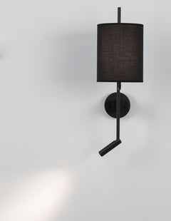 Applique murale Yama 2 lumières noire, tissu