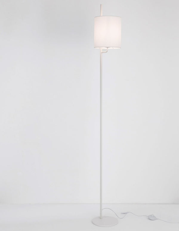 Lampadaire Yama blanc, tissu