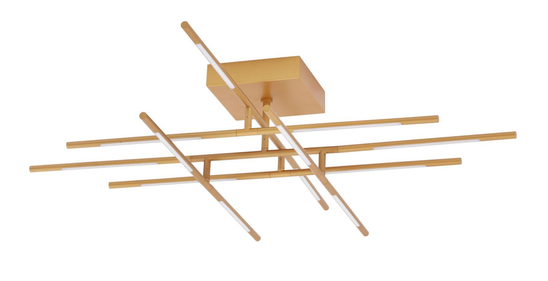 Plafonnier Raccio laiton, L 94,5 cm