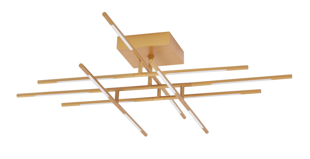 Plafonnier Raccio laiton, L 94,5 cm