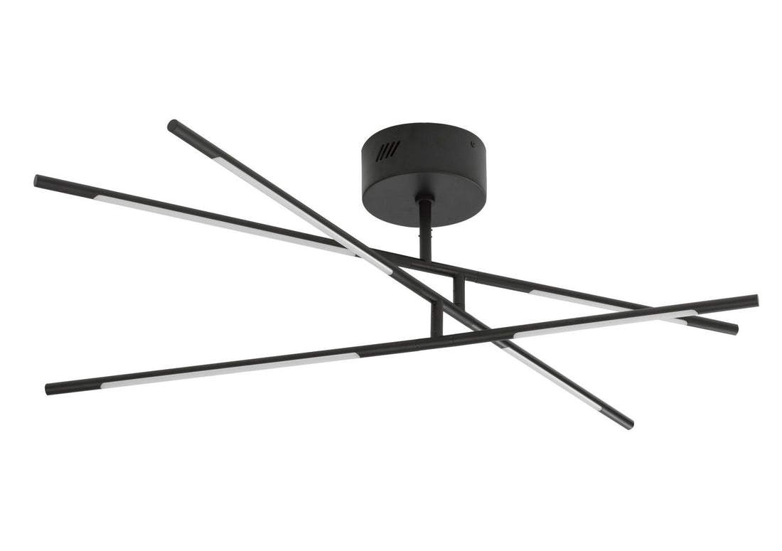 Plafonnier Raccio noir, L 84 cm