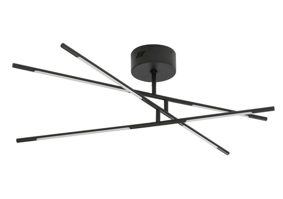 Plafonnier Raccio noir, L 84 cm