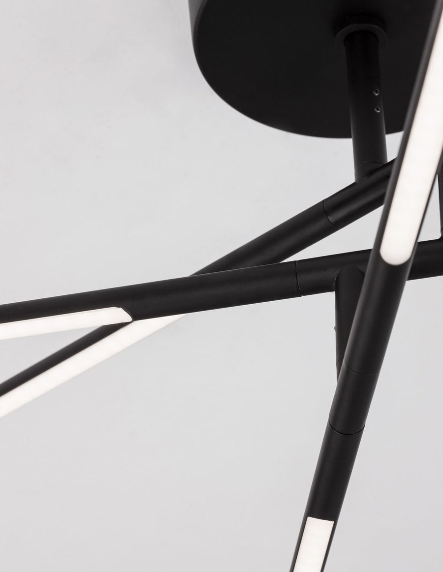 Plafonnier Raccio noir, L 84 cm