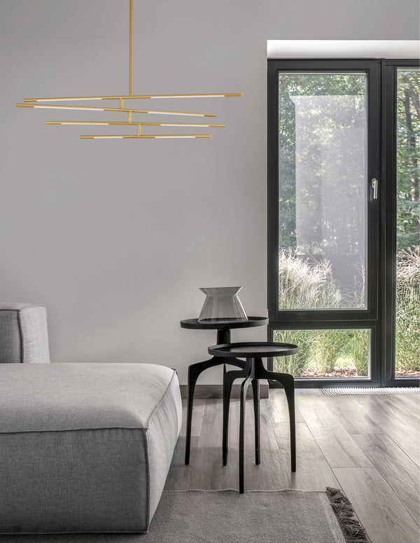 Suspension Raccio laiton, L 84 cm