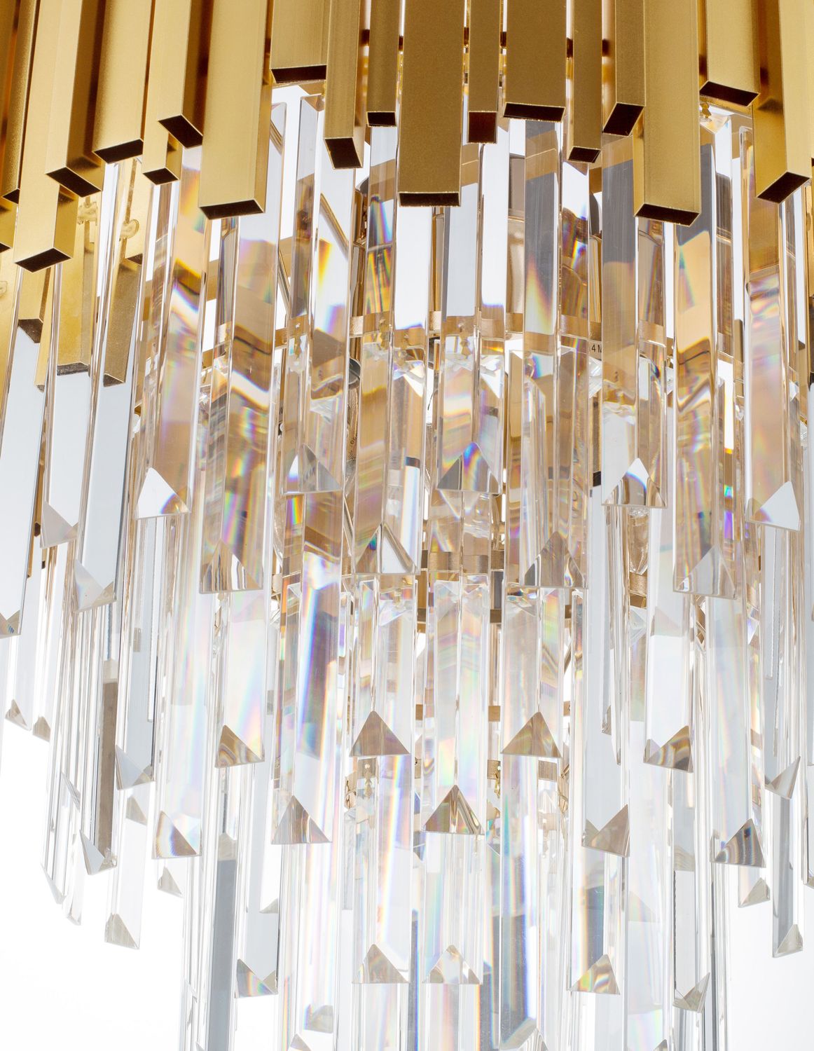 Suspension Grane 8 lumières dorée, cristal (9181200)