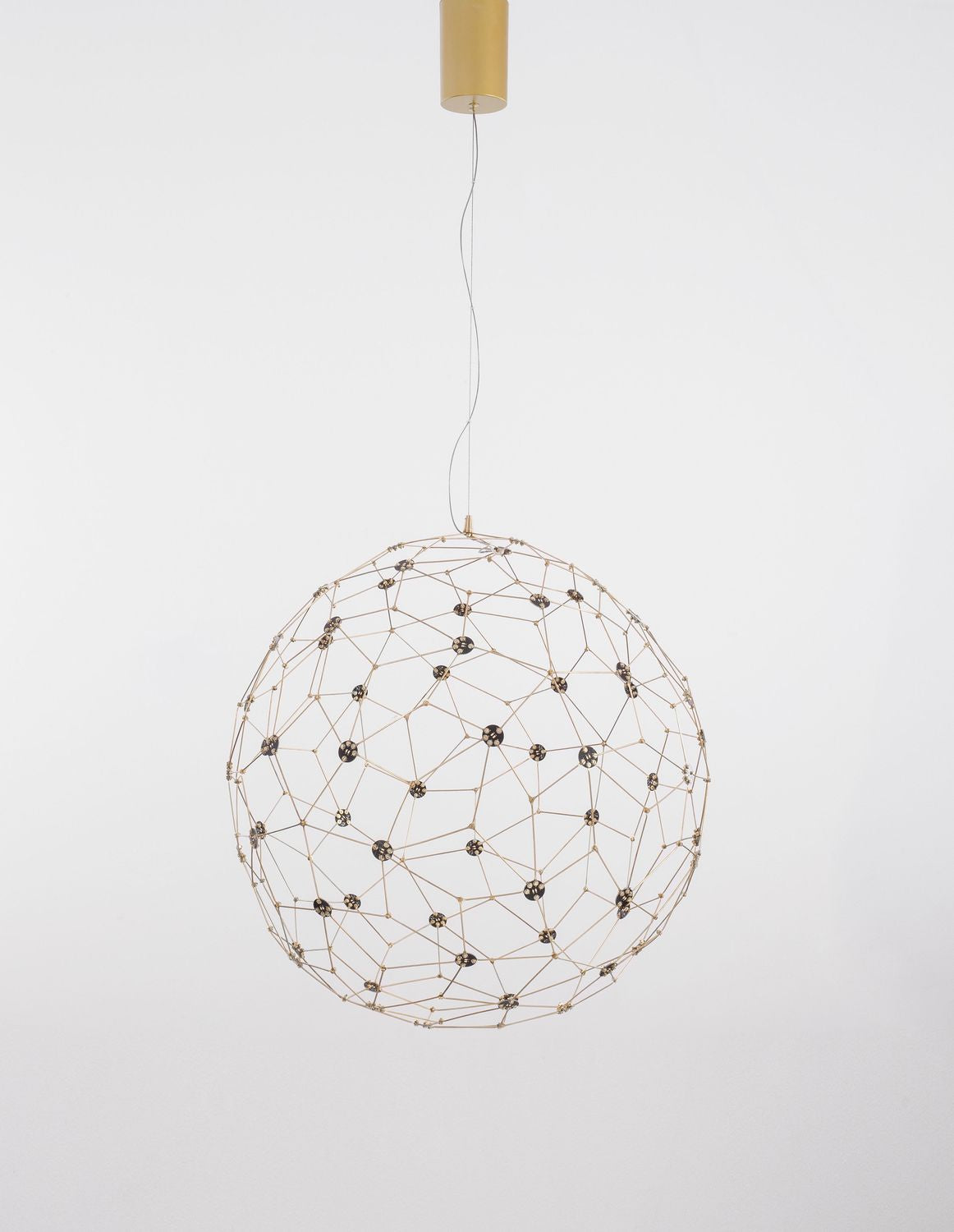 Suspension Sole dorée, H 310 cm