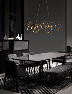 Suspension Nebula dorée, H 120 cm (9186807)