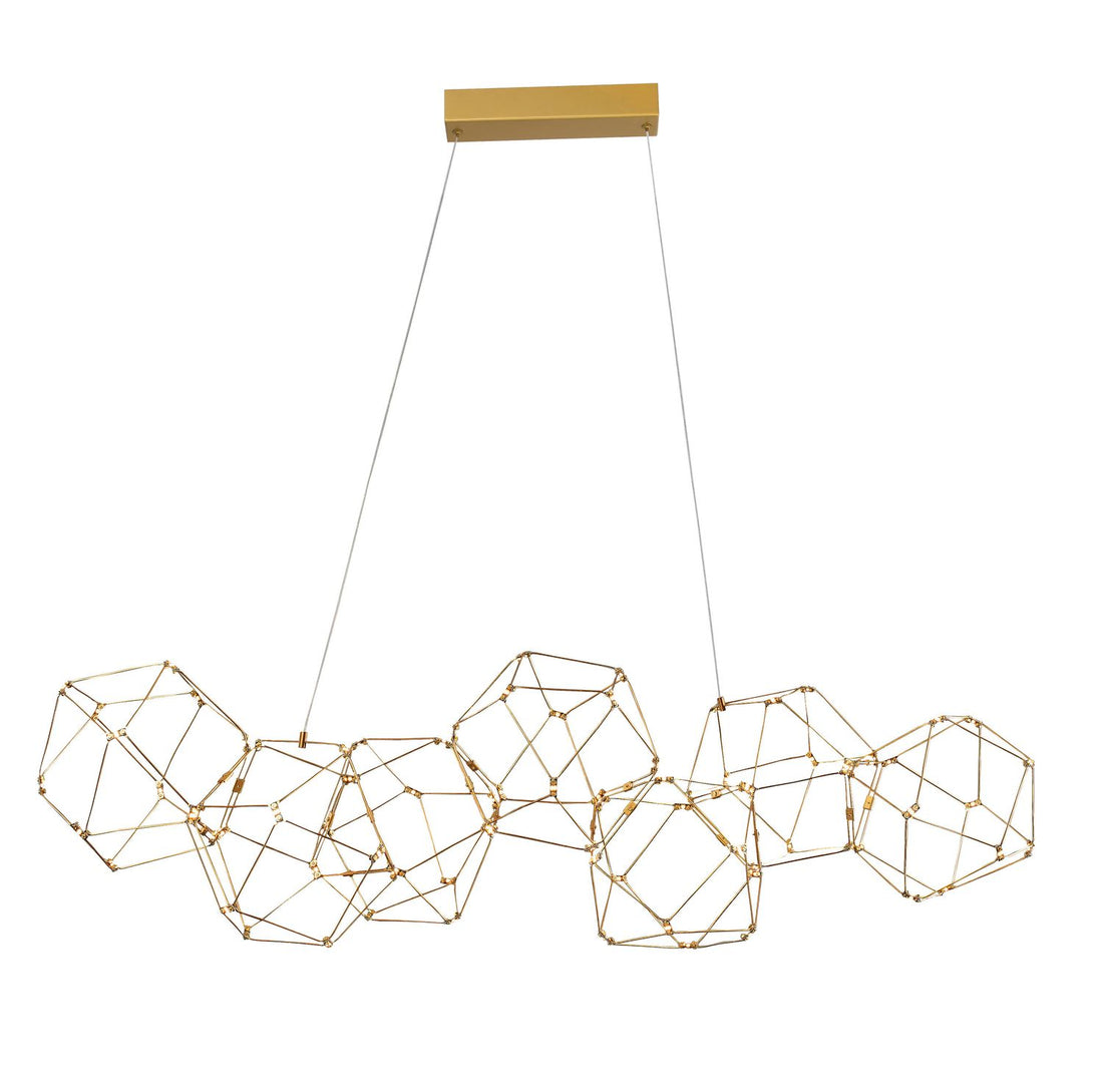Suspension Nebula dorée, H 120 cm (9186807)