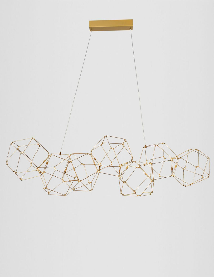 Suspension Nebula dorée, H 120 cm (9186807)