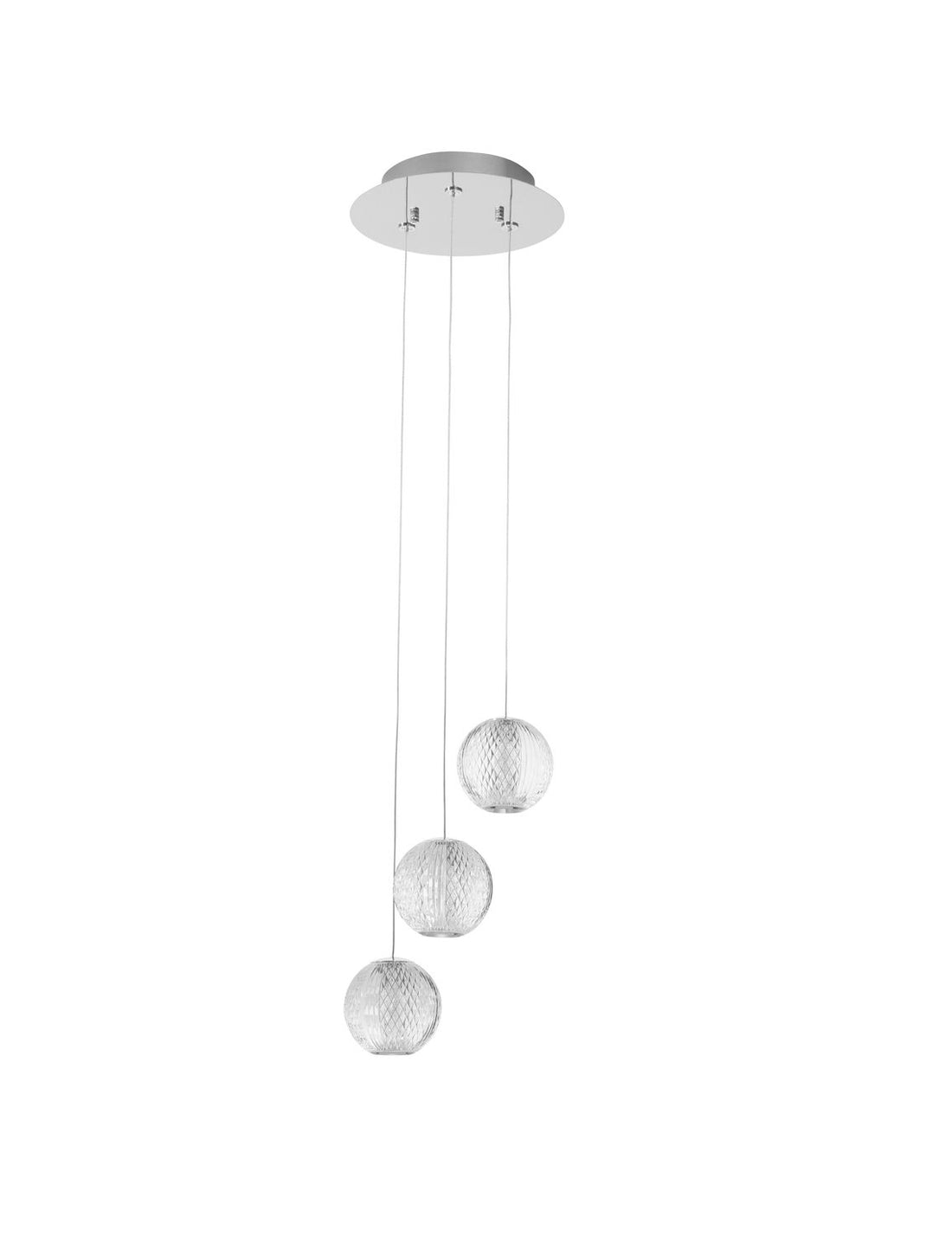 Suspension Brillante chromée, H 120 cm (9186909)
