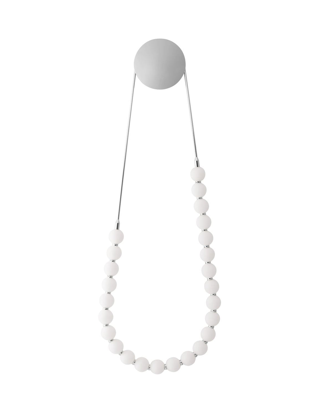 Applique murale Perla chromée, verre, H 132 cm