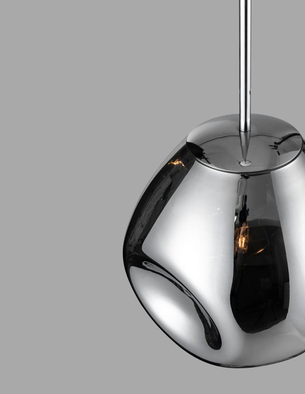 Suspension Lava chromée, verre (9190402)