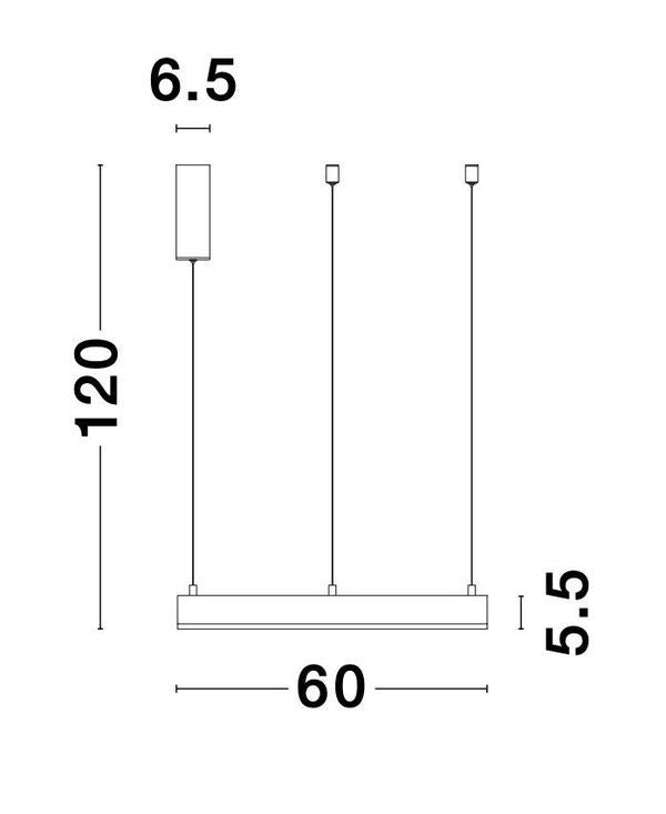 Suspension Motif blanche, H 200 cm (9190740)