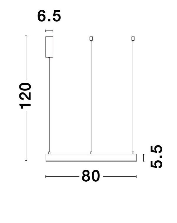 Suspension Motif blanche, H 200 cm (9190748)
