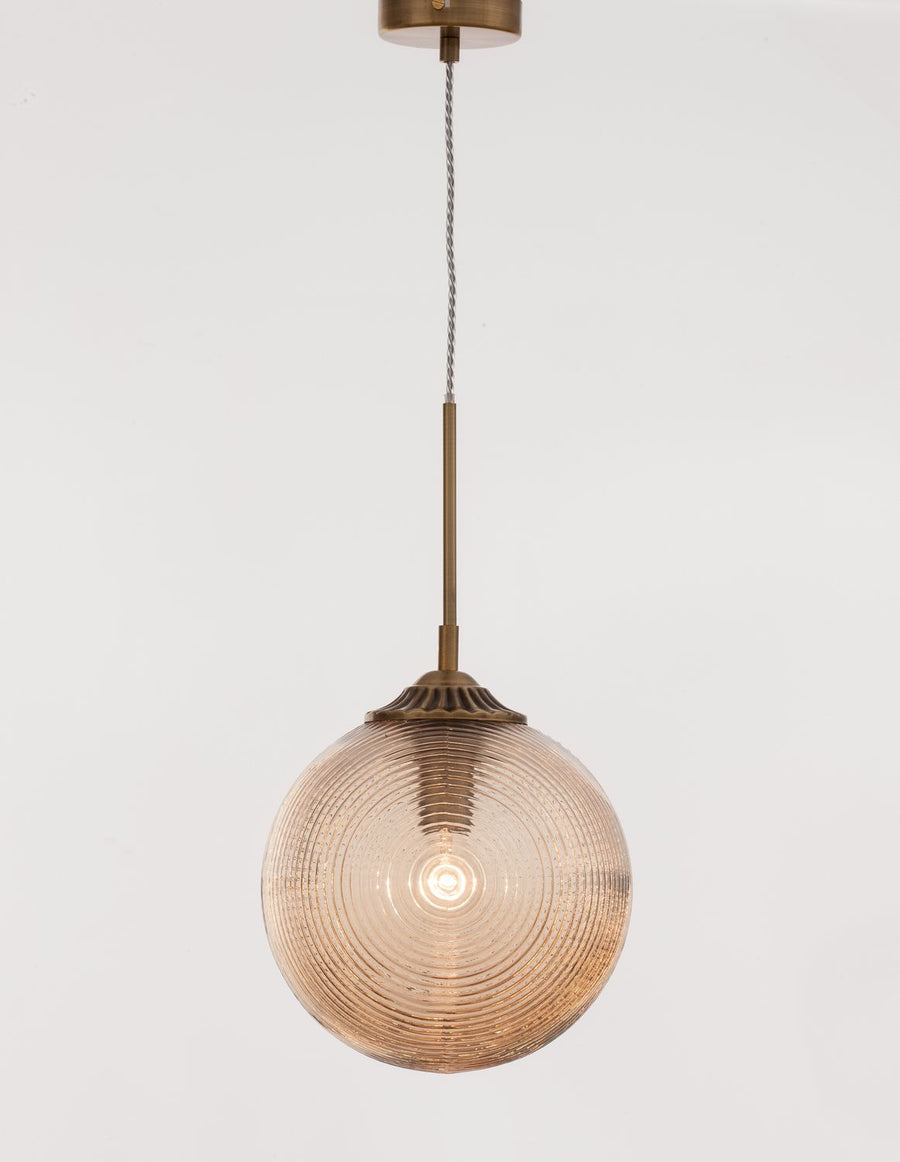 Suspension Athena dorée, verre (9191211)