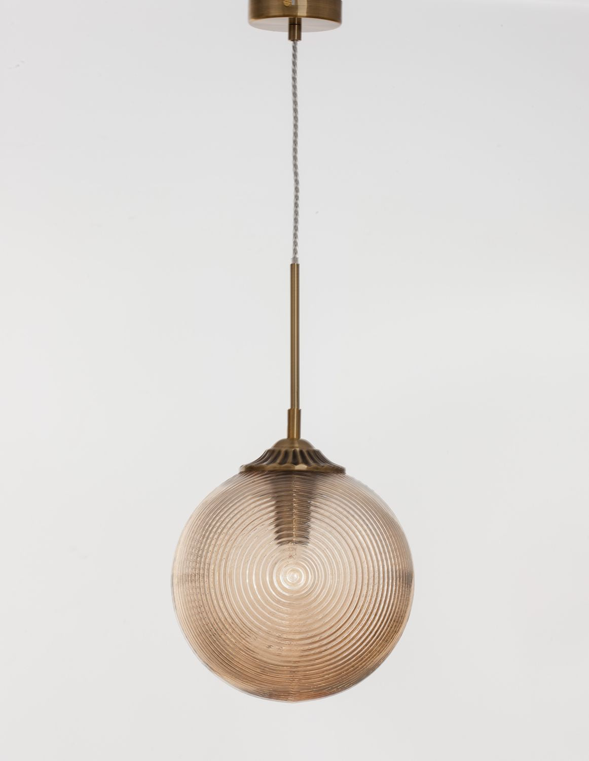 Suspension Athena dorée, verre (9191211)