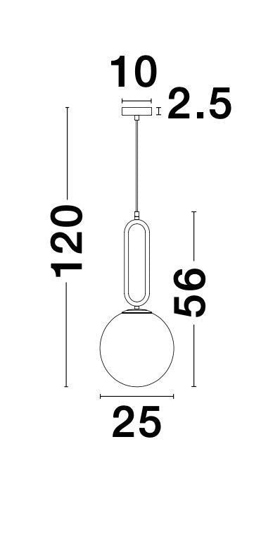Suspension Grus noire, verre (9191252)