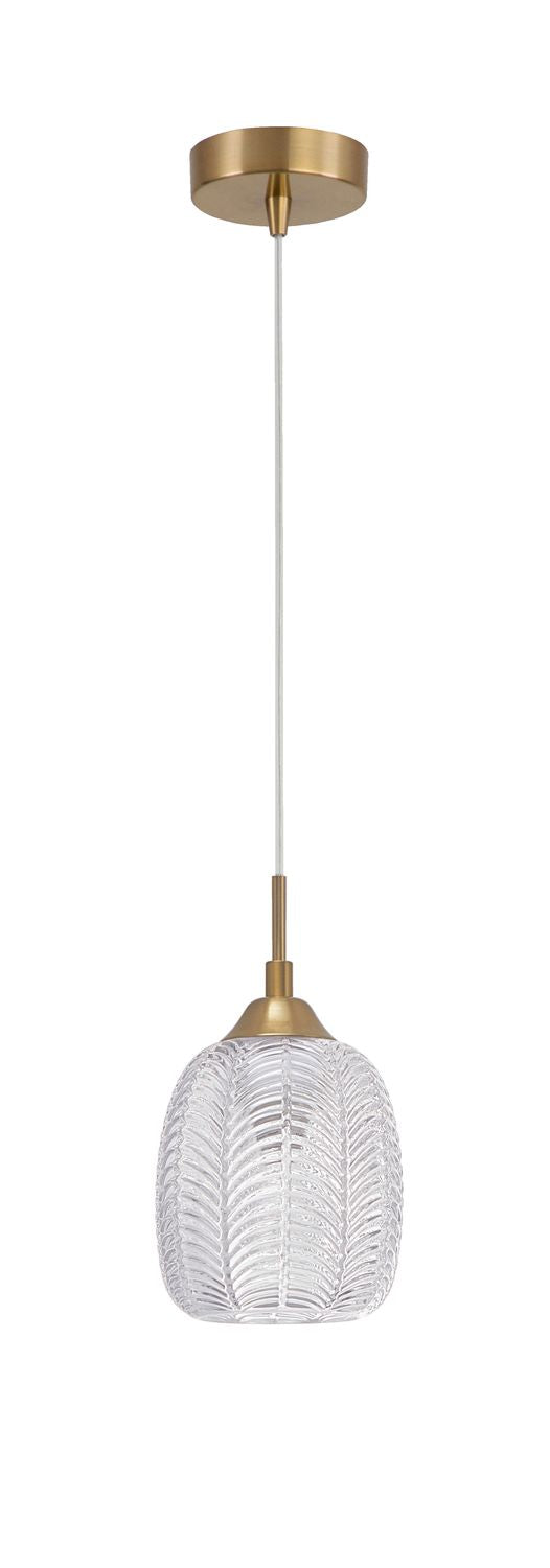 Suspension Vario dorée, verre
