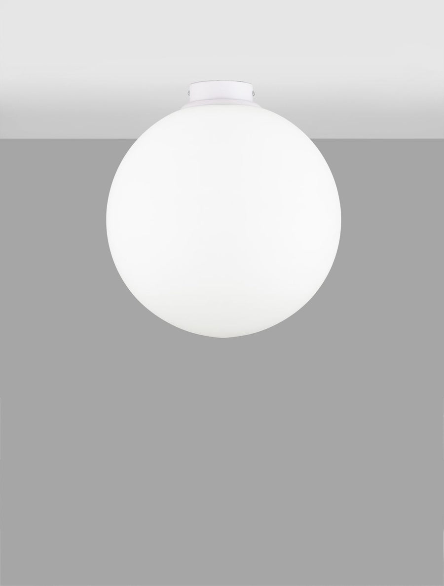 Plafonnier Nevoso blanc, verre