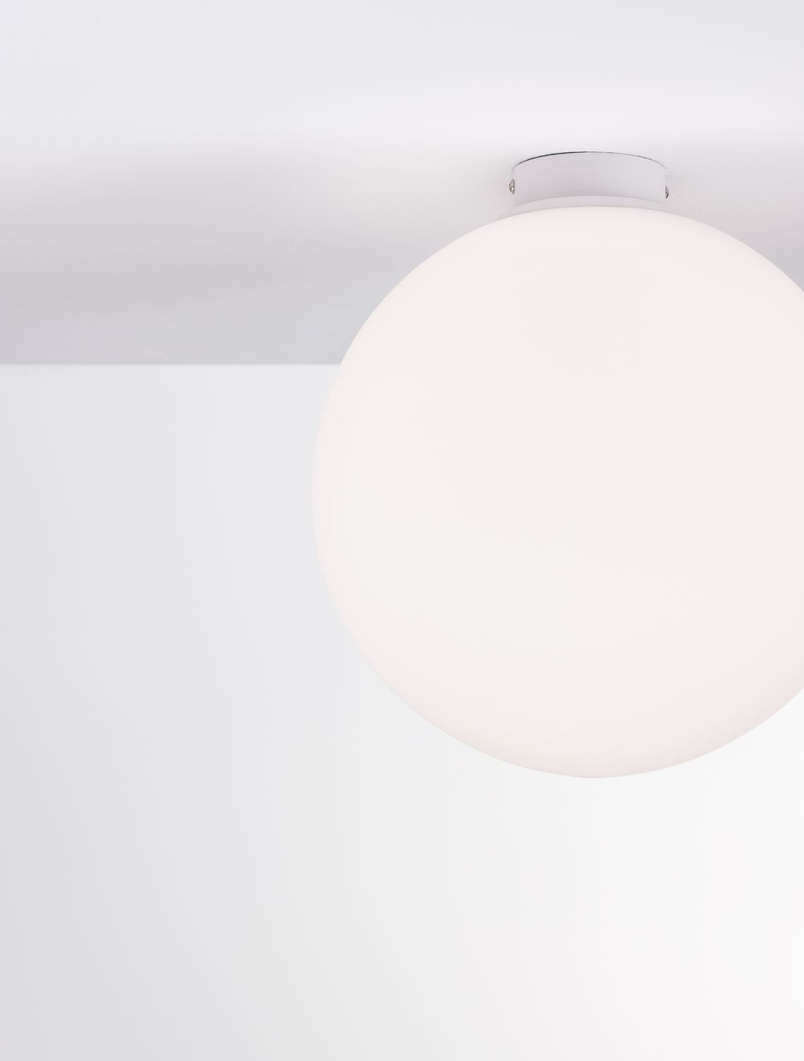 Plafonnier Nevoso blanc, verre