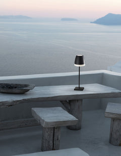 Lampe extérieure Colt noire, H 38 cm