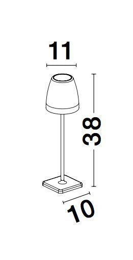Lampe extérieure Colt blanche, H 38 cm (9223401)