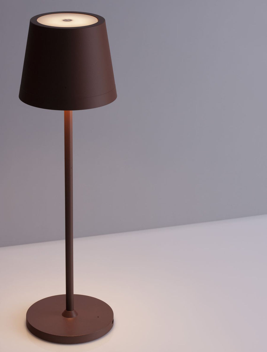 Détail du sommet allumé avec diffuseur LED et interrupteur central