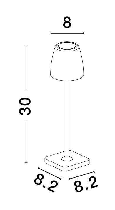 Lampe extérieure Colt blanche, H 30 cm