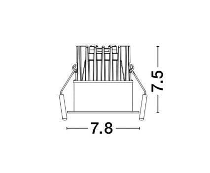 Projecteur extérieur Blade blanc, L 7,8 cm