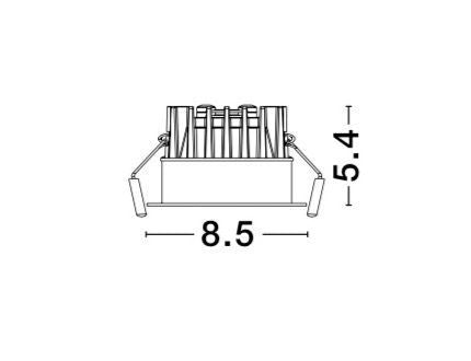 Projecteur extérieur Blade blanc, L 8,5 cm