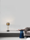 Lampe à poser Sianna dorée, verre