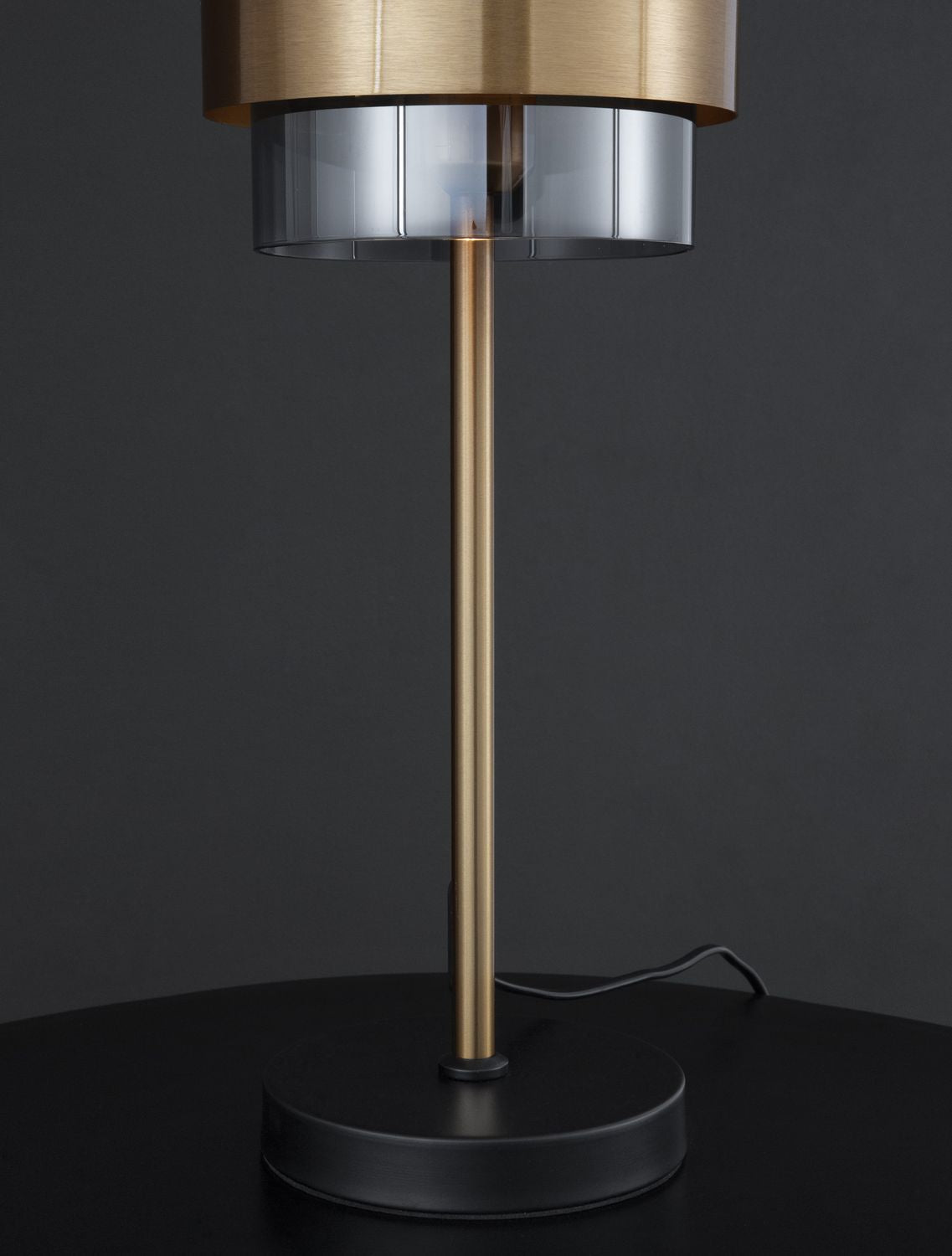 Lampe à poser Sianna dorée, verre