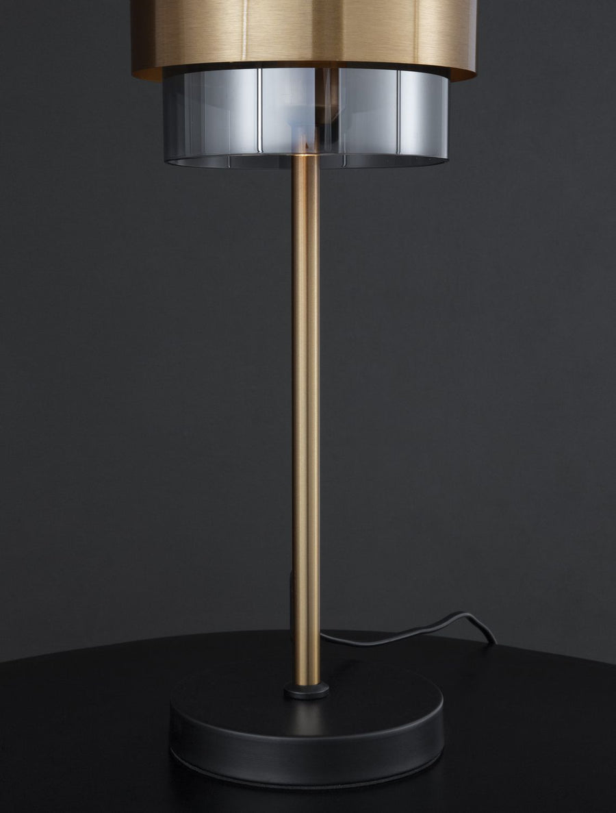 Lampe à poser Sianna dorée, verre