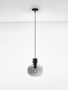 Suspension Cinzia noire, verre, H 228 cm