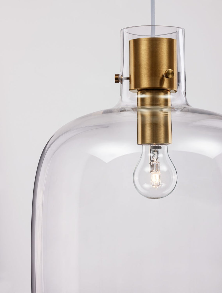 Suspension Cinzia dorée, verre, H 198 cm (9236630)