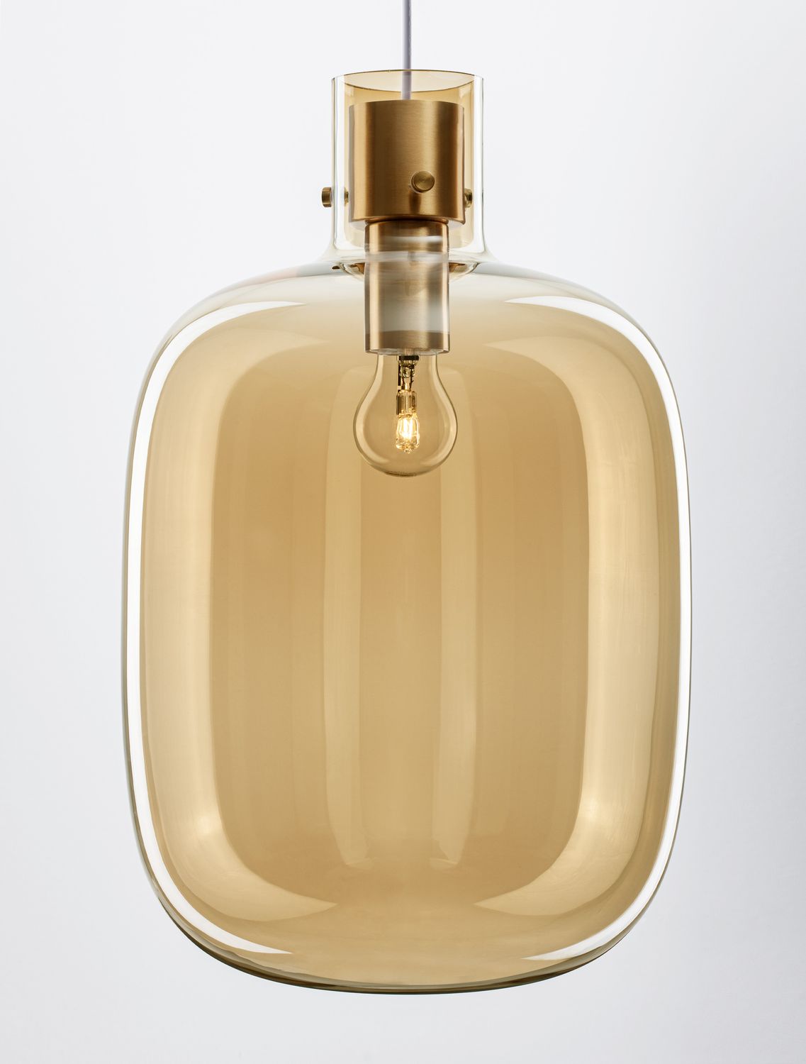 Suspension Cinzia dorée, verre, H 198 cm (9236640)