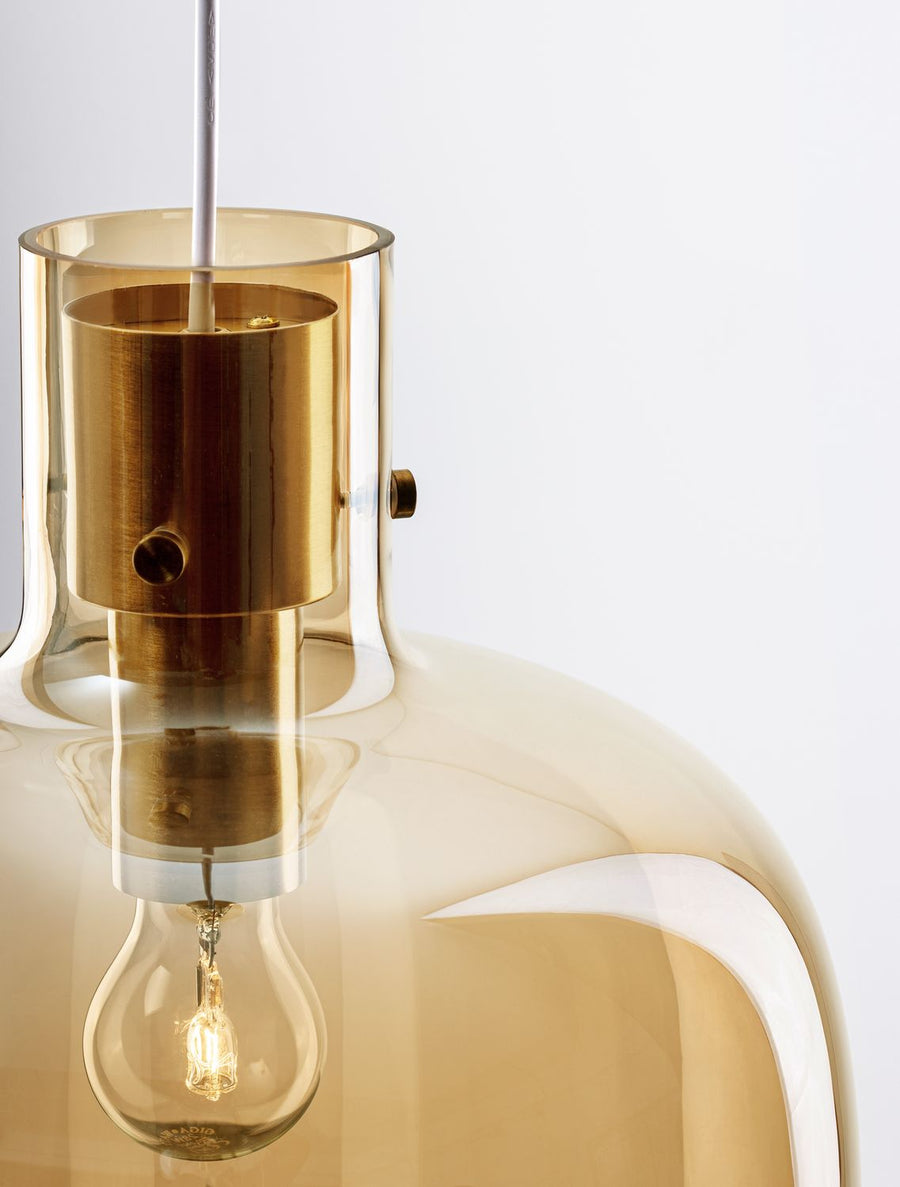 Suspension Cinzia dorée, verre, H 198 cm (9236640)