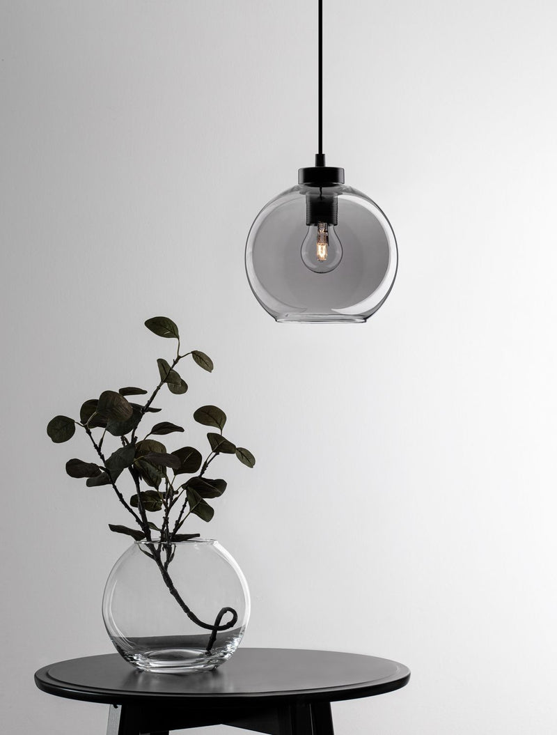 Suspension Palmer noire, verre