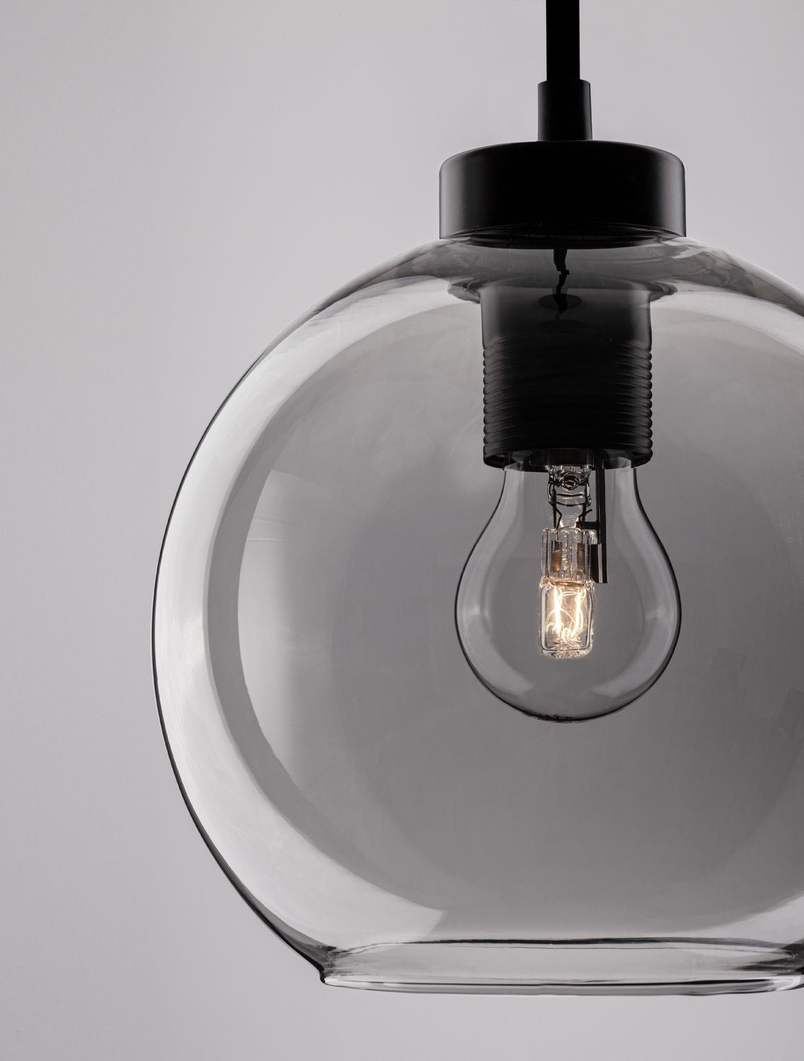 Suspension Palmer noire, verre